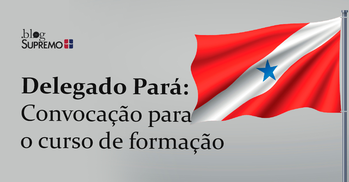 Delegado Pará: Convocação para o curso de formação